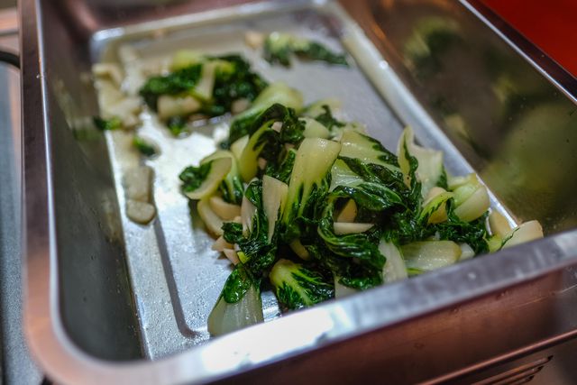 Garlic Bok Choy samples at iCook AI Kitchen